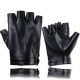 Cycling leather half-finger gloves for men and women, imitation leather half-finger, exposed fingers, outdoor fitness, anti-slip, driving and dancing
