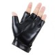 Cycling leather half-finger gloves for men and women, imitation leather half-finger, exposed fingers, outdoor fitness, anti-slip, driving and dancing