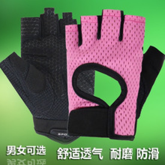 Wholesale fitness half-finger gloves for women, thin yoga exercise equipment, training, hand leakage, back calluses, anti-slip horizontal bar gloves
