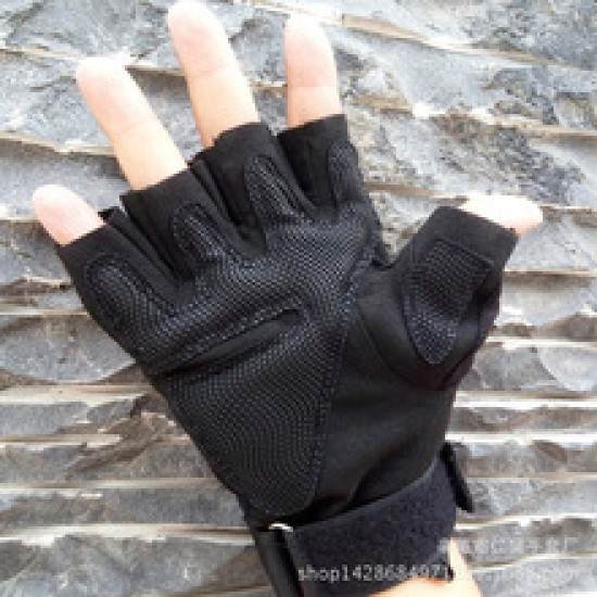 Tactical gloves, Black Eagle training half-finger gloves, outdoor cycling and fishing, anti-cut and anti-slip, Ouji Fitness exposed finger gloves