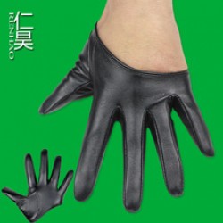 Wholesale ds gloves for women's backless, half-palm, full-finger imitation leather dancing, photography, wedding dresses, nightclub performances, Sex and the City