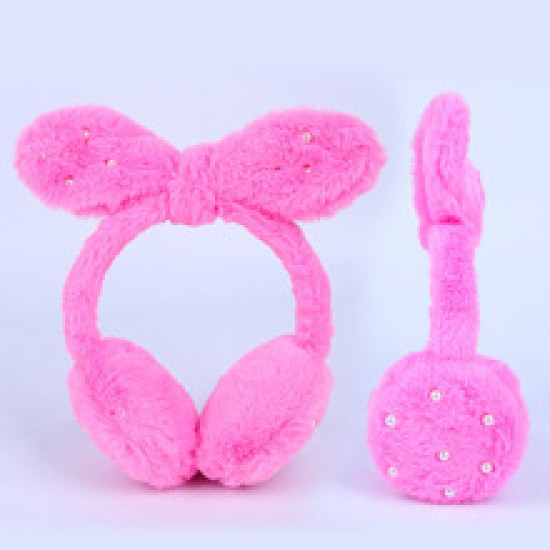 Autumn and winter girlish pink ear cups, cartoon little rabbit ears, warm ear cups, skin-friendly plush ear cups, factory direct sales