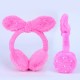 Autumn and winter girlish pink ear cups, cartoon little rabbit ears, warm ear cups, skin-friendly plush ear cups, factory direct sales