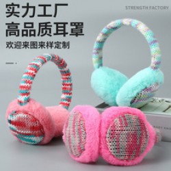 New autumn and winter foldable ear cups, Korean version imitation rex rabbit fur warm ear cups, men's and women's fashionable student ear warming ear cups