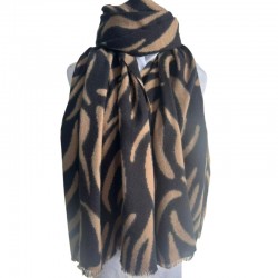 New leopard print scarf for women, classic imitation cashmere tassel shawl, European and American versatile warm scarf factory direct sales and wholesale