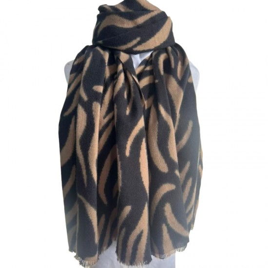 New leopard print scarf for women, classic imitation cashmere tassel shawl, European and American versatile warm scarf factory direct sales and wholesale