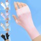Summer sun protection gloves, half summer ice silk, half ultraviolet nail art gloves, cycling sports thin gloves