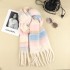 Wholesale of the 2024 winter new dopamine pink fashionable and versatile scarf, thickened warm shawl and high-end style scarf