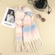 Wholesale of the 2024 winter new dopamine pink fashionable and versatile scarf, thickened warm shawl and high-end style scarf Wholesale of the 2024 winter new dopamine pink fashionable and versatile scarf, thickened warm shawl and high-end style scarf