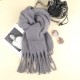 Solid color winter girls' warm scarves, lengthened and thickened, 2024 new Korean-style versatile student scarves, factory wholesale Solid color winter girls' warm scarves, lengthened and thickened, 2024 new Korean-style versatile student scarves, factory wholesale