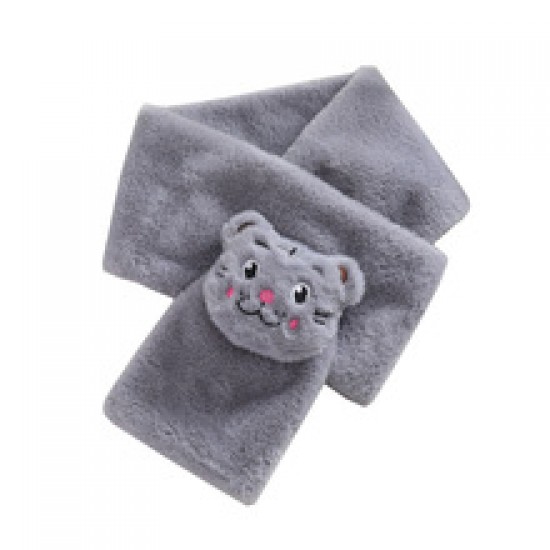 2021 Autumn and winter new brown cute winter solid-color rabbit ears adult stock two-in-one scarf, gloves and hat