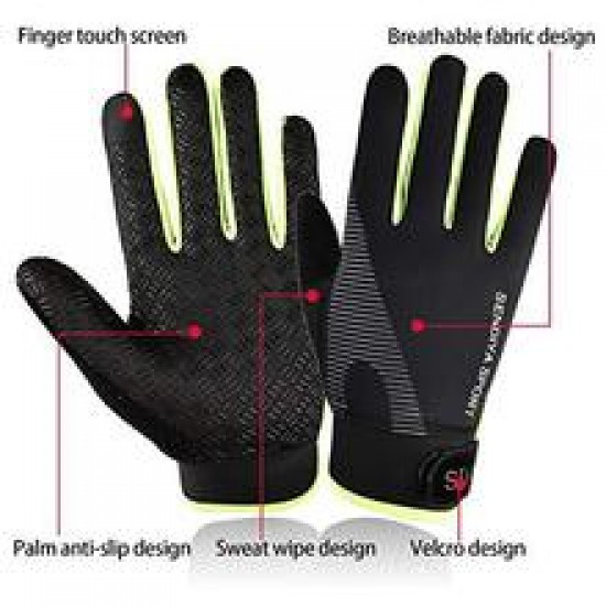 Summer sun protection gloves, cycling men and women, ice silk breathable thin, outdoor sports, fishing, anti-slip touch screen manufacturer wholesale