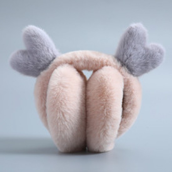 Ladies' plush cartoon ear warmers, student fleece winter ear warmers and ear bags, autumn and winter ladies' warm ear warmers and ear covers