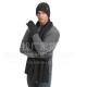 Cross-border Hat Men's And Women's Autumn And Winter Coarse Wool Twist Fleece-lined Knitted Hat Gloves Scarf Warm Suit Wholesale