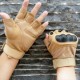 Tactical gloves, Black Eagle training half-finger gloves, outdoor cycling and fishing, anti-cut and anti-slip, Ouji Fitness exposed finger gloves