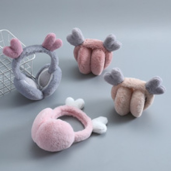 Ladies' plush cartoon ear warmers, student fleece winter ear warmers and ear bags, autumn and winter ladies' warm ear warmers and ear covers