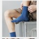 Wholesale of cross-border autumn and winter men's mid-top all-cotton thickened sports socks, solid color sweat-absorbing, breathable and waist-cinching pure cotton socks