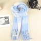 2024 New Fairy Pink gradient Korean style fringed mohair scarf, women's winter warm scarf, imitation cashmere scarf