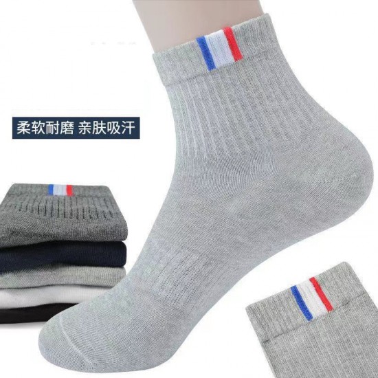 Cross-border cotton socks for autumn and winter, men's sweat-absorbing, breathable and thickened mid-leg socks, men's socks for all seasons and sports socks in stock Cross-border cotton socks for autumn and winter, men's sweat-absorbing, breathable and thickened mid-leg socks, men's socks for all seasons and sports socks in stock