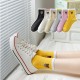 Cross-border autumn and winter cartoon and anime women's socks, Japanese cute bear socks, color-matching mid-top ins trendy casual socks manufacturer