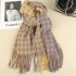 Winter's new thousand-bird checkered ins faux cashmere scarf for women, Korean version versatile student shawl, dual-purpose warm scarf for men