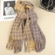 Winter's new thousand-bird checkered ins faux cashmere scarf for women, Korean version versatile student shawl, dual-purpose warm scarf for men