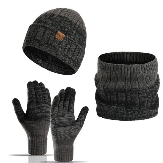 Cross-border Explosions Outdoor Scarf Men's And Women's 2025 New Warm Suit Cold-proof Scarf Set Fleece-lined Thick Wool Cap Cross-border Explosions Outdoor Scarf Men's And Women's 2025 New Warm Suit Cold-proof Scarf Set Fleece-lined Thick Wool Cap