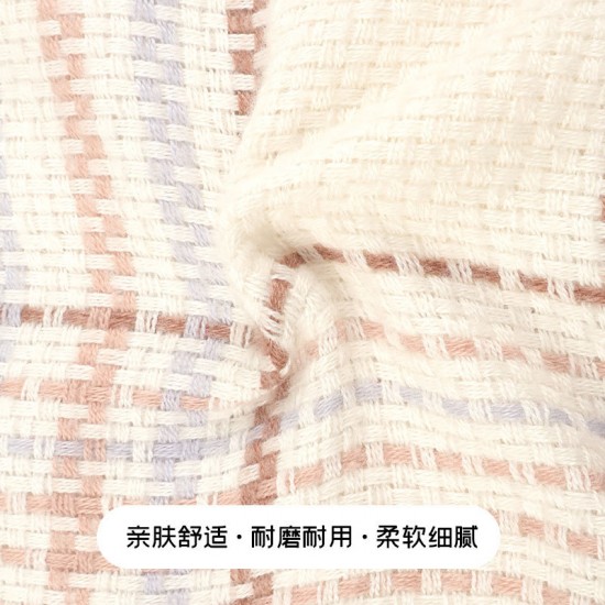 Wholesale of 2024 new Japanese retro checkered tassel scarves for women's winter warmth and versatile student couple scarves