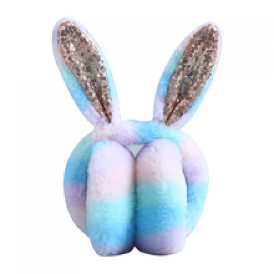 The new winter plush colorful unicorn ear cups with velvet windproof and ear protection earbags are foldable