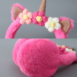 Winter unicorn ear cups, warm ear tips, sequined ear bags, cute ear-protecting, warm and cold-proof plush ear tips, cross-border