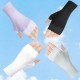 Summer sun protection gloves, half summer ice silk, half ultraviolet nail art gloves, cycling sports thin gloves