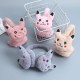 Wholesale of winter Korean-style pickup truck cartoon decals for women, rabbit hair ear cups for students, thickened and warm headwear ear tips Wholesale of winter Korean-style pickup truck cartoon decals for women, rabbit hair ear cups for students, thickened and warm headwear ear tips