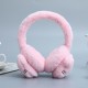 Foldable ear cups for both men and women to keep warm, windproof and frost-proof in winter. The whole detachable memory hair band and simple plush ear bags
