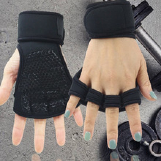 Fitness gloves, outdoor exercise half-finger gloves, dumbbells, men's sports equipment, long wrist guards, women's deadlift guards, barbell gloves