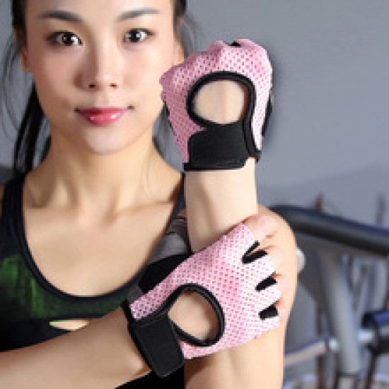 Wholesale fitness half-finger gloves for women, thin yoga exercise equipment, training, hand leakage, back calluses, anti-slip horizontal bar gloves