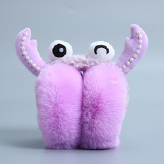 Foldable and stretchable ear tips for warmth, cute for female students. Fluffy ear cups for winter, ear caps for men, and ear protection for women, keeping the ears warm