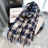 Wholesale of hot-selling, versatile fringed retro checkered scarves for women in winter, thick and warm scarves and shawls