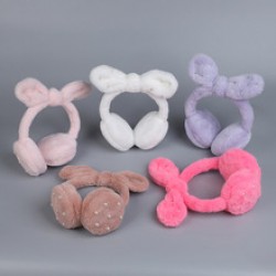 Autumn and winter girlish pink ear cups, cartoon little rabbit ears, warm ear cups, skin-friendly plush ear cups, factory direct sales