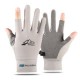 Two-finger fishing gloves, summer sun protection, flip cover, leaky finger, anti-slip and breathable cycling and driving gloves for men, women and couples