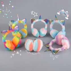 Winter unicorn ear cups, warm ear covers, ear sequins, ear bags, cute ear protection, cold protection, plush cross-border