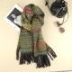 New high-end checkered scarf for women in the autumn and winter of 2024, a versatile shawl for Korean students, and a color-matched warm scarf