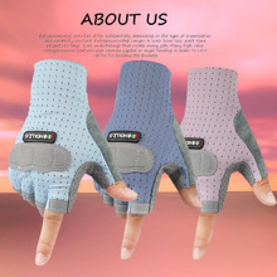 Children's half-finger gloves, cycling protection, anti-slip balance bike, roller skating, mountain climbing, horizontal bar, thin bicycle sports gloves