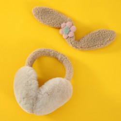 Wholesale of adjustable rabbit ear cups for women and children, winter warmth, folding ear protectors, ear warmers, cartoon ear bags for men
