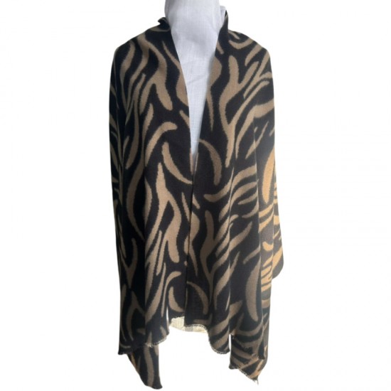 New leopard print scarf for women, classic imitation cashmere tassel shawl, European and American versatile warm scarf factory direct sales and wholesale