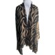 New leopard print scarf for women, classic imitation cashmere tassel shawl, European and American versatile warm scarf factory direct sales and wholesale
