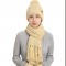New Autumn And Winter Knitted Hat Scarf Suit Outdoor Warm Cold Wool Hat Scarf Gloves