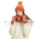 Cross-border Europe And The United States Amazon Winter New Thick Warm Ladies Snowflake Hat Gloves Scarf Three-piece Set Manufacturers