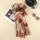 Warm and thickened faux cashmere checkered scarf, new autumn and winter tassel shawl, soft and versatile checkered scarf wholesale
