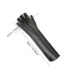 Extended leather gloves for women, half-finger thin, fleece, windproof, warm and stylish outdoor fur gloves