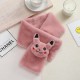 Cartoon scarf, warm scarf for adults and children, thick and warm for kids, plush scarf for girls and boys